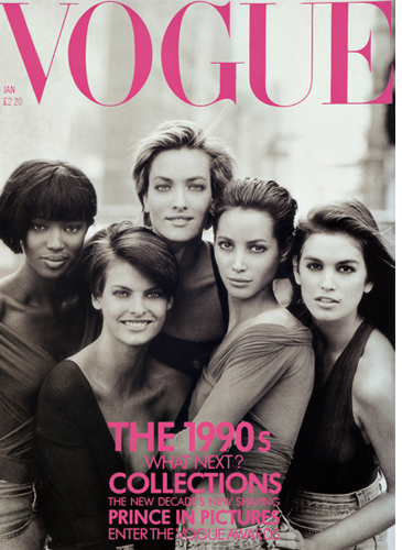 Az angol Vogue 1990 januári címlapja